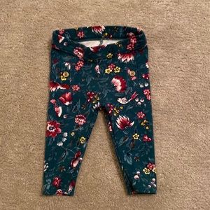 Janie and Jack Baby Girl Floral Ponte Pant (Size 3-6 months)